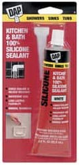 DAP - 2.8 oz Tube White RTV Silicone Joint Sealant - -40 to 400°F Operating Temp, 10 to 25 min Tack Free Dry Time, 24 hr Full Cure Time - Exact Tooling
