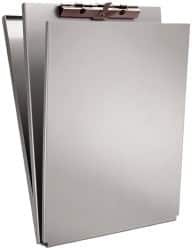 Saunders - 13 Inch Long x 9 Inch Wide x 1 Inch High, Clip Board - Silver - Exact Tooling