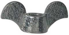 Made in USA - 1/2-13 UNC, Zinc Plated, Iron Standard Wing Nut - Grade 32510, 2-1/4" Wing Span, 1" Wing Span, 13/16" Base Diam - Exact Tooling