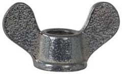 Made in USA - 1/2-13 UNC, Uncoated, Iron Standard Wing Nut - Grade 32510, 2" Wing Span, 1-1/4" Wing Span, 7/8" Base Diam - Exact Tooling