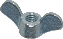 Value Collection - 5/16-18 UNC, Zinc Plated, Steel Standard Wing Nut - Grade 1015-1025, 1.44" Wing Span, 0.69" Wing Span, 1/2" Base Diam - Exact Tooling