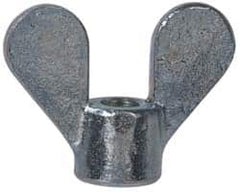 Value Collection - 3/8-16 UNC, Zinc Plated, Steel Standard Wing Nut - Grade 1015-1025, 1.88" Wing Span, 1-3/8" Wing Span, 11/16" Base Diam - Exact Tooling