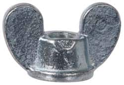 Value Collection - 3/8-16 UNC, Zinc Plated, Steel Standard Wing Nut - Grade 1015-1025, 1-5/8" Wing Span, 1" Wing Span, 7/8" Base Diam - Exact Tooling