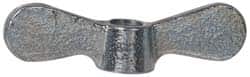 Value Collection - 3/8-16 UNC, Zinc Plated, Steel Standard Wing Nut - Grade 1015-1025, 2-1/2" Wing Span, 0.69" Wing Span, 9/16" Base Diam - Exact Tooling
