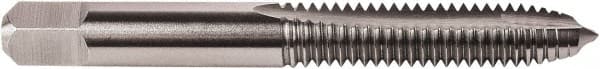 Union Butterfield - 3/8-24 UNF, 3 Flute, TiN Finish, High Speed Steel Spiral Point Tap - Plug Chamfer, Right Hand Thread, 2-15/16" OAL, 1-1/4" Thread Length, 0.381" Shank Diam, 2B/3B Class of Fit, Series TN1585 - Exact Tooling