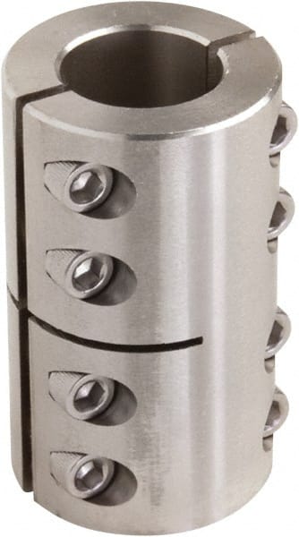 Climax Metal Products - 16mm Inside x 34mm Outside Diam, Two Piece Rigid Coupling without Keyway - 50mm Long - Exact Tooling