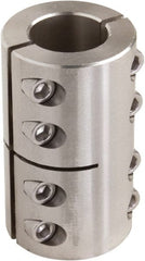 Climax Metal Products - 9mm Inside x 24mm Outside Diam, Two Piece Rigid Coupling without Keyway - 35mm Long - Exact Tooling