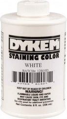 Dykem - 8 Ounce White Staining Color - Brush in Cap Container - Exact Tooling