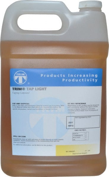 Master Fluid Solutions - Trim Tap Light, 1 Gal Bottle Tapping Fluid - Straight Oil, For Broaching, Gear Cutting, Gundrilling, Milling, Reaming, Sawing, Shaving, Threading - Exact Tooling