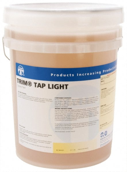 Master Fluid Solutions - Trim Tap Light, 5 Gal Pail Tapping Fluid - Straight Oil, For Broaching, Gear Cutting, Gundrilling, Milling, Reaming, Sawing, Shaving, Threading - Exact Tooling
