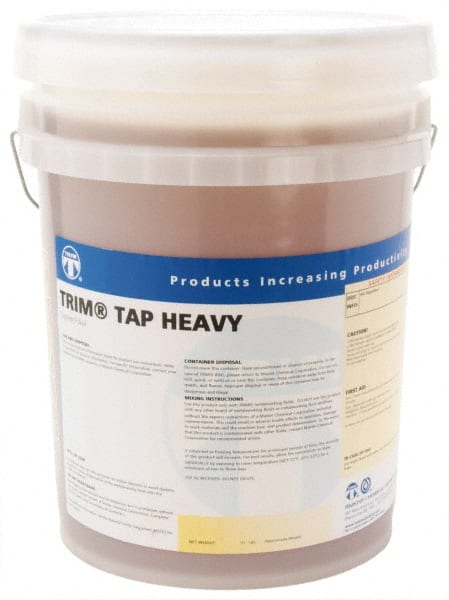 Master Fluid Solutions - Trim Tap Heavy, 5 Gal Pail Tapping Fluid - Straight Oil, For Reaming, Threading - Exact Tooling