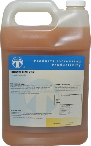 Master Fluid Solutions - Trim OM 287, 1 Gal Bottle Cutting Fluid - Straight Oil, For Machining - Exact Tooling