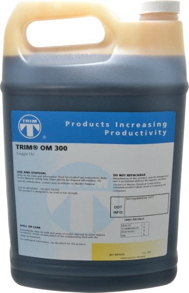 Master Fluid Solutions - Trim OM 300, 1 Gal Bottle Cutting Fluid - Straight Oil, For Grinding - Exact Tooling