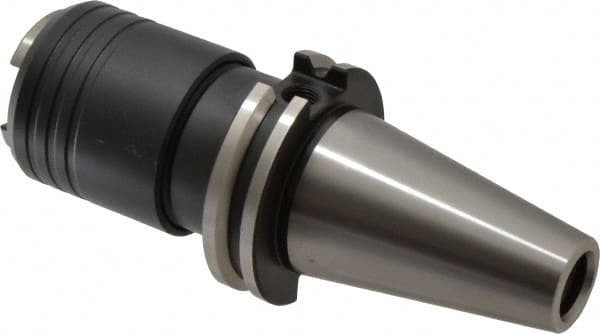 Bilz - CAT40 Taper Shank Rigid Tapping Adapter - 1/4 to 7/8" Tap Capacity, 3.5" Projection, Size 2 Adapter, Quick Change, Through Coolant - Exact Tooling