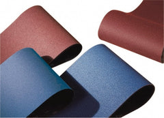 Norton - 4" Wide x 132" OAL, 50 Grit, Zirconia Alumina Abrasive Belt - Zirconia Alumina, Coarse, Coated, Y Weighted Cloth Backing, Series R824 - Exact Tooling