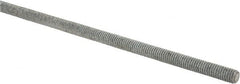 Made in USA - 3/8-16 UNC (Coarse), 2' Long, Low Carbon Steel Threaded Rod - Hot-Dipped Galvanized Finish, Right Hand Thread - Exact Tooling