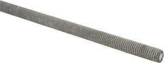 Made in USA - 1/2-13 UNC (Coarse), 2' Long, Low Carbon Steel Threaded Rod - Hot-Dipped Galvanized Finish, Right Hand Thread - Exact Tooling