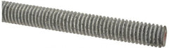 Made in USA - 3/8-16 UNC (Coarse), 6' Long, Low Carbon Steel Threaded Rod - Hot-Dipped Galvanized Finish, Right Hand Thread - Exact Tooling