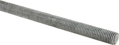 Made in USA - 3/4-10 UNC (Coarse), 6' Long, Low Carbon Steel Threaded Rod - Hot-Dipped Galvanized Finish, Right Hand Thread - Exact Tooling