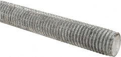 Made in USA - 7/8-9 UNC (Coarse), 6' Long, Low Carbon Steel Threaded Rod - Hot-Dipped Galvanized Finish, Right Hand Thread - Exact Tooling