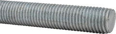 Made in USA - 1-8 UNC (Coarse), 6' Long, Low Carbon Steel Threaded Rod - Hot-Dipped Galvanized Finish, Right Hand Thread - Exact Tooling