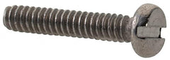 Value Collection - M1.6x0.35 Metric Coarse, 8mm Length Under Head Slotted Drive Machine Screw - Fillister Head, Grade 18-8 & A2 Stainless Steel, Uncoated, Without Washer - Exact Tooling