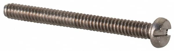 Value Collection - M1.6x0.35 Metric Coarse, 16mm Length Under Head Slotted Drive Machine Screw - Fillister Head, Grade 18-8 & A2 Stainless Steel, Uncoated, Without Washer - Exact Tooling