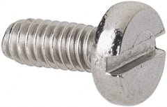 Value Collection - M2x0.40 Metric Coarse, 5mm Length Under Head Slotted Drive Machine Screw - Fillister Head, Grade 18-8 & A2 Stainless Steel, Uncoated, Without Washer - Exact Tooling