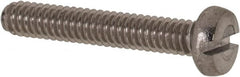Value Collection - M2x0.40 Metric Coarse, 12mm Length Under Head Slotted Drive Machine Screw - Fillister Head, Grade 18-8 & A2 Stainless Steel, Uncoated, Without Washer - Exact Tooling