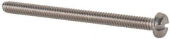 Value Collection - M2x0.40 Metric Coarse, 25mm Length Under Head Slotted Drive Machine Screw - Fillister Head, Grade 18-8 & A2 Stainless Steel, Uncoated, Without Washer - Exact Tooling