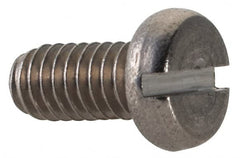 Value Collection - M2.5x0.45 Metric Coarse, 5mm Length Under Head Slotted Drive Machine Screw - Fillister Head, Grade 18-8 & A2 Stainless Steel, Uncoated, Without Washer - Exact Tooling