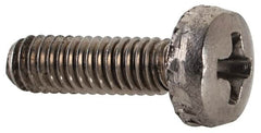 Value Collection - M2.5x0.45 Metric Coarse, 6mm Length Under Head Slotted Drive Machine Screw - Fillister Head, Grade 18-8 & A2 Stainless Steel, Uncoated, Without Washer - Exact Tooling