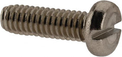 Value Collection - M2.5x0.45 Metric Coarse, 8mm Length Under Head Slotted Drive Machine Screw - Fillister Head, Grade 18-8 & A2 Stainless Steel, Uncoated, Without Washer - Exact Tooling