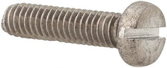Value Collection - M2.5x0.45 Metric Coarse, 10mm Length Under Head Slotted Drive Machine Screw - Fillister Head, Grade 18-8 & A2 Stainless Steel, Uncoated, Without Washer - Exact Tooling