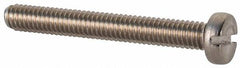 Value Collection - M2.5x0.45 Metric Coarse, 20mm Length Under Head Slotted Drive Machine Screw - Fillister Head, Grade 18-8 & A2 Stainless Steel, Uncoated, Without Washer - Exact Tooling