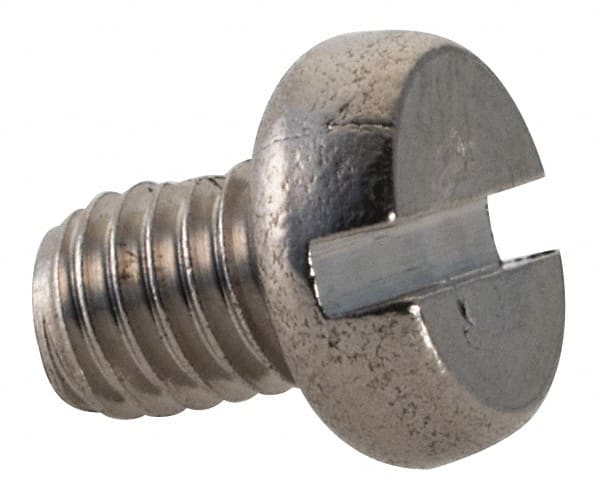 Value Collection - M3x0.50 Metric Coarse, 4mm Length Under Head Slotted Drive Machine Screw - Fillister Head, Grade 18-8 & A2 Stainless Steel, Uncoated, Without Washer - Exact Tooling