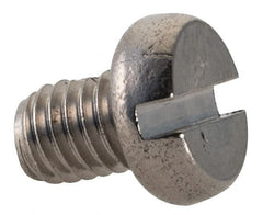 Value Collection - M3x0.50 Metric Coarse, 4mm Length Under Head Slotted Drive Machine Screw - Fillister Head, Grade 18-8 & A2 Stainless Steel, Uncoated, Without Washer - Exact Tooling