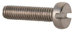 Value Collection - M3x0.50 Metric Coarse, 12mm Length Under Head Slotted Drive Machine Screw - Fillister Head, Grade 18-8 & A2 Stainless Steel, Uncoated, Without Washer - Exact Tooling