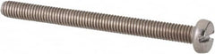 Value Collection - M3x0.50 Metric Coarse, 35mm Length Under Head Slotted Drive Machine Screw - Fillister Head, Grade 18-8 & A2 Stainless Steel, Uncoated, Without Washer - Exact Tooling