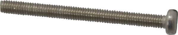 Value Collection - M3x0.50 Metric Coarse, 50mm Length Under Head Slotted Drive Machine Screw - Fillister Head, Grade 18-8 & A2 Stainless Steel, Uncoated, Without Washer - Exact Tooling