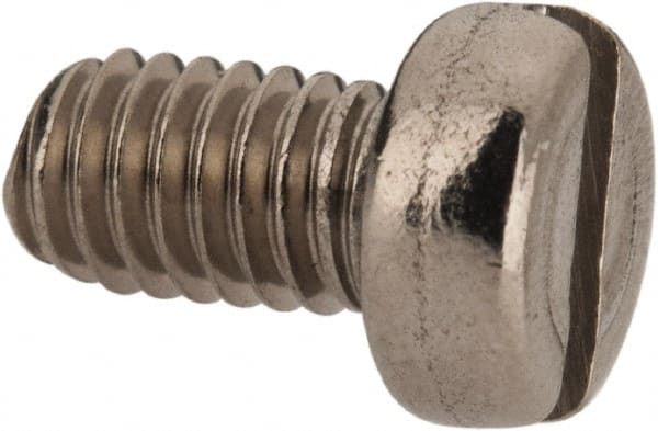 Value Collection - M3.5x0.60 Metric Coarse, 6mm Length Under Head Slotted Drive Machine Screw - Fillister Head, Grade 18-8 & A2 Stainless Steel, Uncoated, Without Washer - Exact Tooling