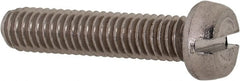 Value Collection - M3.5x0.60 Metric Coarse, 16mm Length Under Head Slotted Drive Machine Screw - Fillister Head, Grade 18-8 & A2 Stainless Steel, Uncoated, Without Washer - Exact Tooling