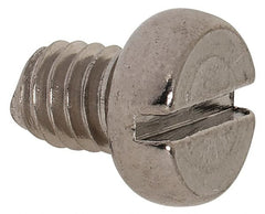 Value Collection - M4x0.70 Metric Coarse, 5mm Length Under Head Slotted Drive Machine Screw - Fillister Head, Grade 18-8 & A2 Stainless Steel, Uncoated, Without Washer - Exact Tooling