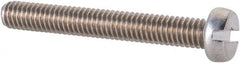 Value Collection - M4x0.70 Metric Coarse, 30mm Length Under Head Slotted Drive Machine Screw - Fillister Head, Grade 18-8 & A2 Stainless Steel, Uncoated, Without Washer - Exact Tooling