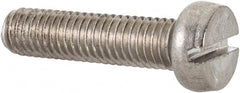 Value Collection - M5x0.80 Metric Coarse, 20mm Length Under Head Slotted Drive Machine Screw - Fillister Head, Grade 18-8 & A2 Stainless Steel, Uncoated, Without Washer - Exact Tooling