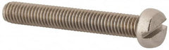 Value Collection - M5x0.80 Metric Coarse, 35mm Length Under Head Slotted Drive Machine Screw - Fillister Head, Grade 18-8 & A2 Stainless Steel, Uncoated, Without Washer - Exact Tooling