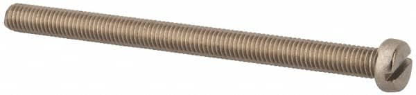 Value Collection - M5x0.80 Metric Coarse, 70mm Length Under Head Slotted Drive Machine Screw - Fillister Head, Grade 18-8 & A2 Stainless Steel, Uncoated, Without Washer - Exact Tooling