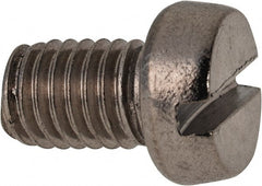 Value Collection - M8x1.25 Metric Coarse, 12mm Length Under Head Slotted Drive Machine Screw - Fillister Head, Grade 18-8 & A2 Stainless Steel, Uncoated, Without Washer - Exact Tooling