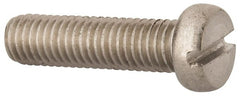 Value Collection - M8x1.25 Metric Coarse, 30mm Length Under Head Slotted Drive Machine Screw - Fillister Head, Grade 18-8 & A2 Stainless Steel, Uncoated, Without Washer - Exact Tooling