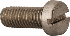 Value Collection - M10x1.50 Metric Coarse, 25mm Length Under Head Slotted Drive Machine Screw - Fillister Head, Grade 18-8 & A2 Stainless Steel, Uncoated, Without Washer - Exact Tooling